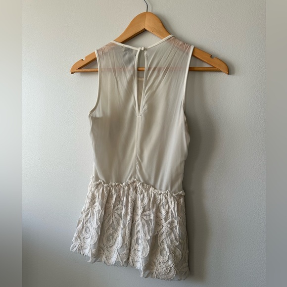 Peplum cream sheer back top - Picture 3 of 3